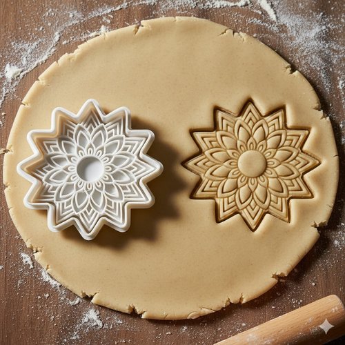 Emporte-piece mandala 8 cm - moule pour biscuits et pate sablee