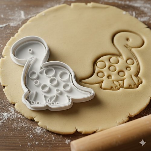 Emporte-pièce dinosaure brontosaure 8 cm - moule biscuit artisanal