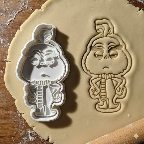 Emporte-piece grinch de noel pour biscuits et patisserie - 8 cm