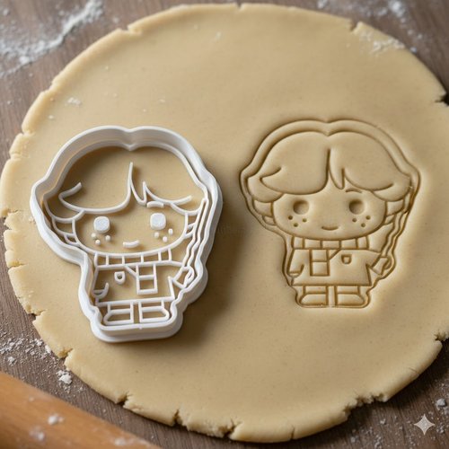Emporte-piece sorcier chibi - moule a biscuits artisanal 8 cm