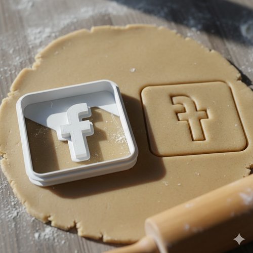 Emporte-piece logo reseau social 8cm - moule a biscuit artisanal