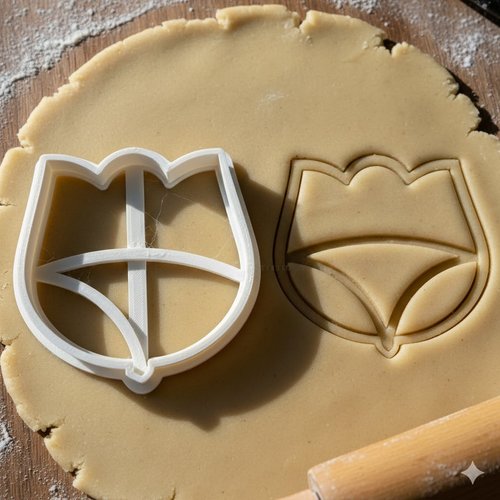 Emporte-pièce tulipe pour biscuits et pâte à sucre - 8 cm