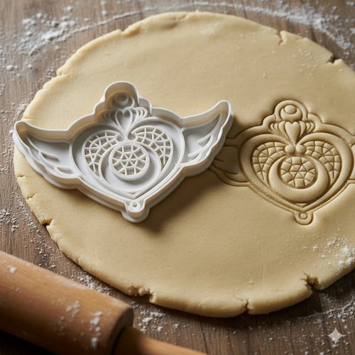 Emporte-piece coeur aile magique 8 cm - moule biscuit artisanal