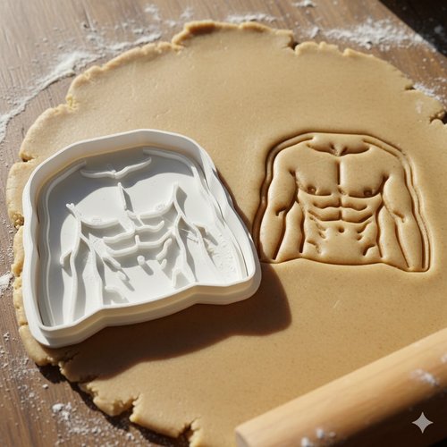 Emporte-pièce torse musclé - moule biscuit musculation 8 cm