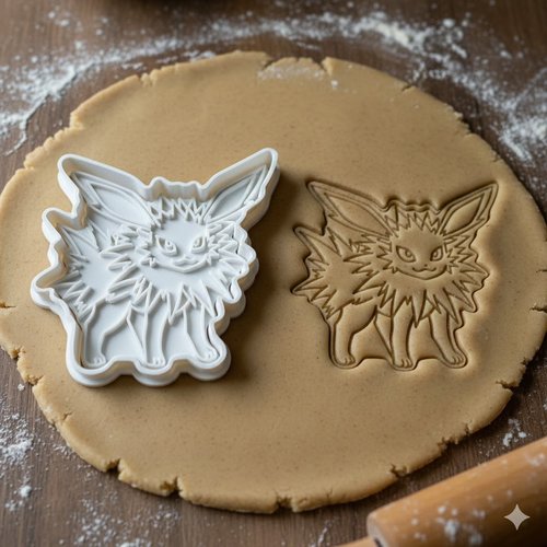 Emporte-piece jolteon pokemon - moule a biscuit artisanal 8 cm