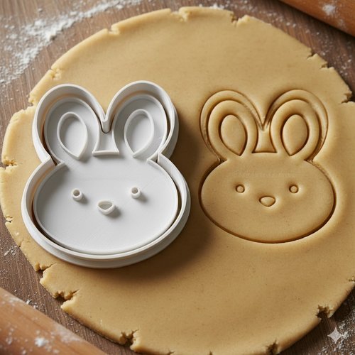 Emporte-piece lapin kawaii 8 cm - moule biscuit artisanal