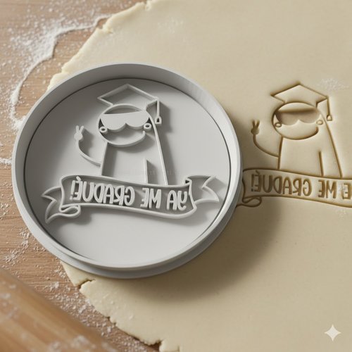 Emporte-pièce flork diplômé - moule à biscuit graduation 8 cm