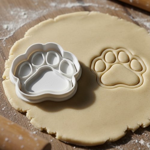 Emporte-pièce patte de chien 8 cm - moule à biscuit artisanal noir