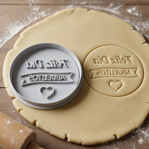 Emporte-piece feliz dia abuelitos 8 cm - moule a biscuits fete des grands-parents