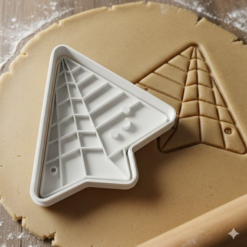 Emporte-piece sapin de noel geometrique 8 cm - moule biscuit artisanal
