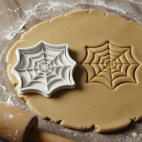 Emporte-piece toile d araignee - moule a biscuits halloween 8 cm