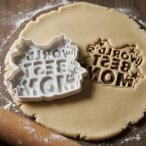 Emporte-piece world's best mom - moule biscuit fete des meres 8 cm