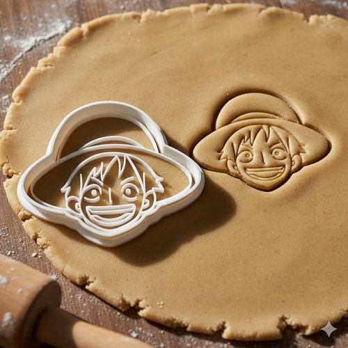 Emporte-piece luffy one piece 8 cm - moule biscuit patisserie