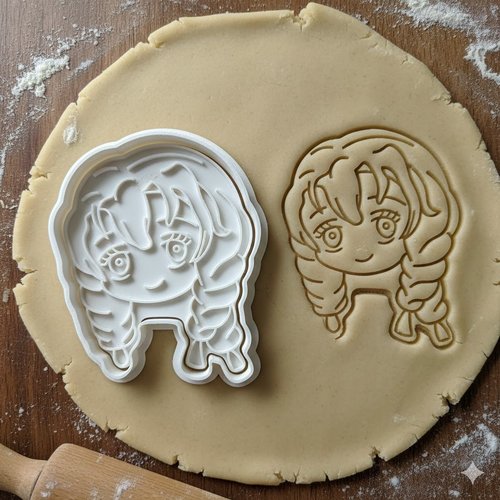 Emporte-piece manga fille 8 cm - moule biscuits artisanal