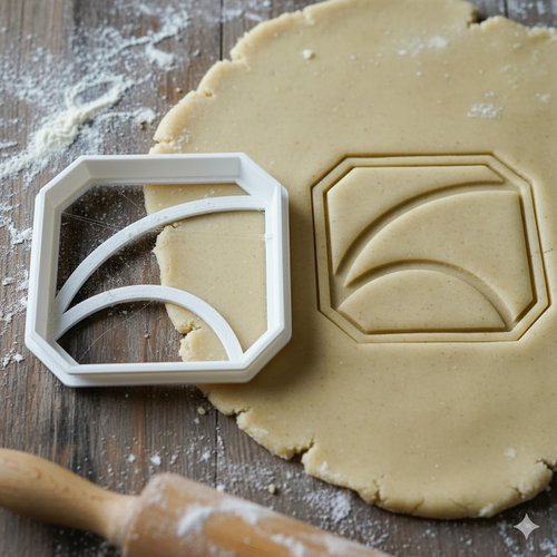 Emporte-pièce artisanal géométrique 8 cm - moule à biscuits design