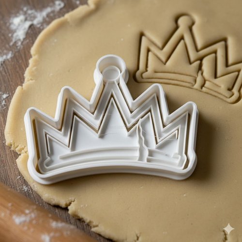 Emporte-pièce couronne 8 cm - moule pour biscuits et pâte à sucre