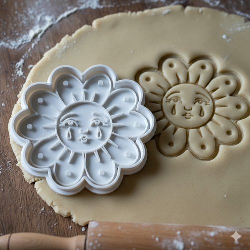 Emporte-piece soleil qui pleure 8 cm - moule patisserie artisanal