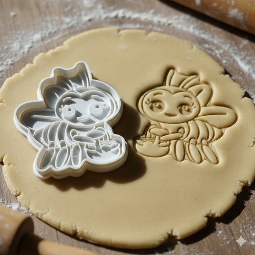 Emporte-pièce abeille artisanale 8 cm - moule à biscuit et pâte sablée