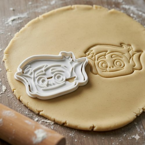 Emporte-pièce beast boy teen titans - moule à biscuits artisanal 8 cm