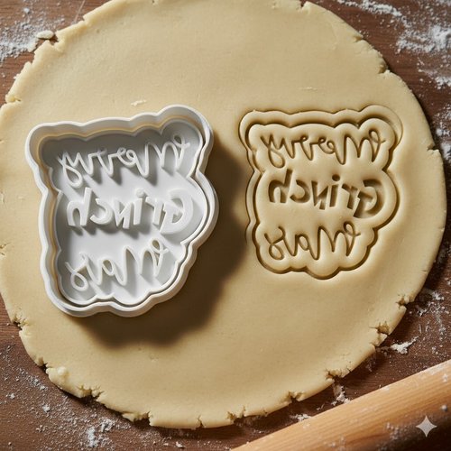 Emporte-pièce merry grinchmas 8 cm - moule biscuit de noël