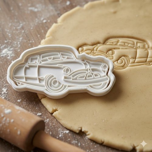 Emporte-piece voiture ancienne de collection 8 cm - fabrication artisanale