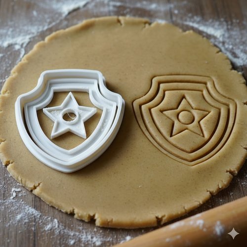 Emporte-pièce écusson étoile 8 cm - moule à biscuits artisanal