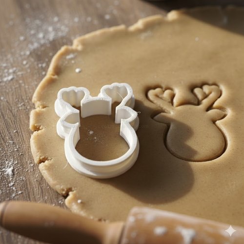 Emporte-piece cerf renne 8 cm - moule patisserie de noel artisanal