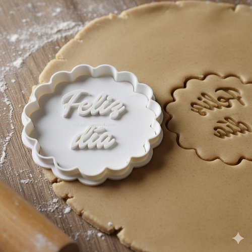 Emporte-piece feliz dia 8 cm - moule a biscuit artisanal