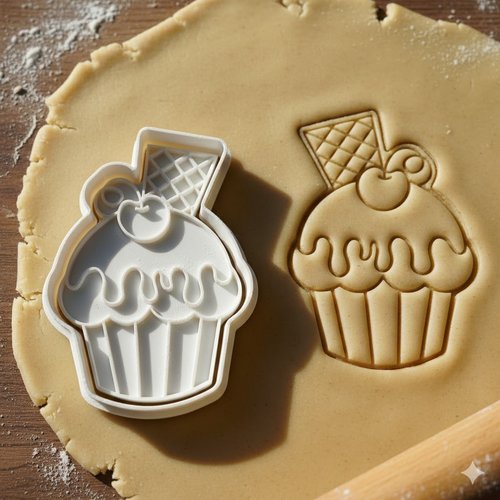 Emporte-piece cupcake gourmand 8 cm - moule a biscuits artisanal