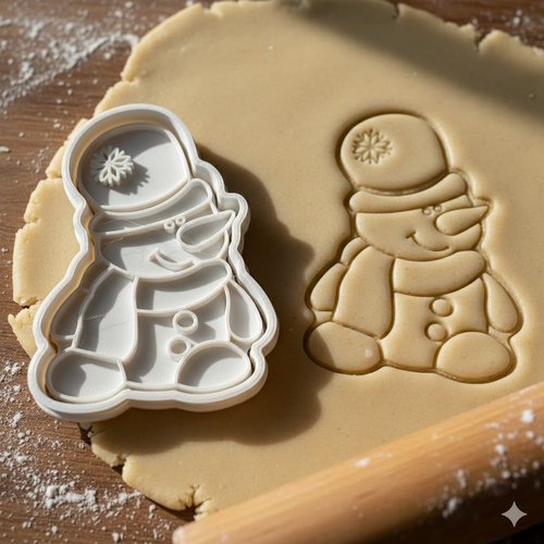 Emporte-piece bonhomme de neige 8cm - moule biscuit de noel