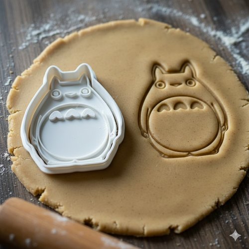 Emporte-piece totoro 8 cm - moule a biscuits artisanal noir