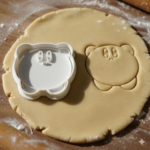 Emporte-piece kirby pour biscuits et patisserie - moule artisanal 8 cm