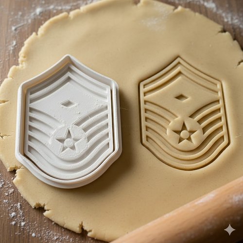 Emporte-piece grade militaire sergent air force pour biscuits 8 cm