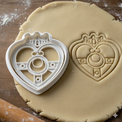 Emporte-piece coeur cosmique - moule biscuit patisserie 8 cm