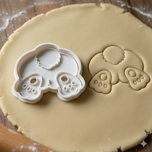 Emporte-piece lapin de dos - moule biscuit paques 8 cm