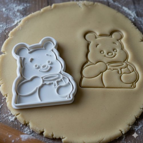 Emporte-piece winnie l'ourson - moule a biscuit artisanal 8 cm