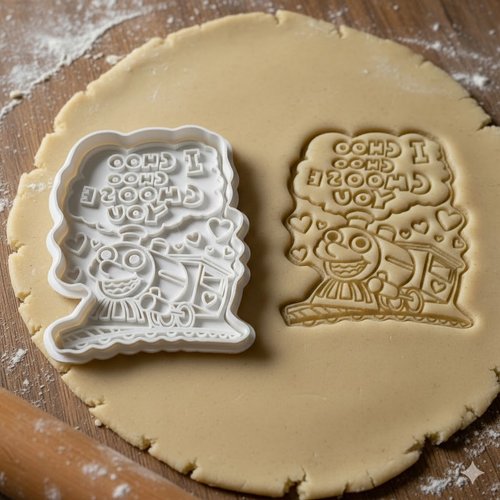 Emporte-piece train i cho-cho-choose you - moule biscuit 8 cm