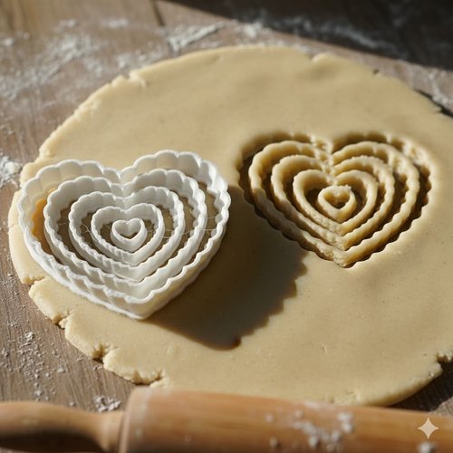 Emporte-pièce cœur dentelé 8 cm - moule biscuits et pâtisserie