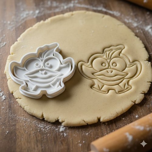 Emporte-piece canard rigolo 8 cm - moule a biscuit artisanal