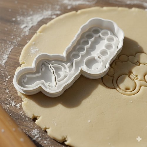 Emporte-piece tetine avec attache - moule biscuits bébé 8 cm