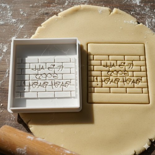 Emporte-pièce mur de briques 8 cm - moule biscuit artisanal