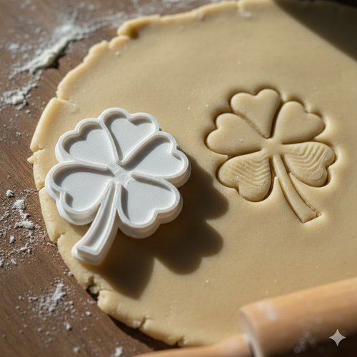 Emporte-piece trefle 4 feuilles 8 cm - moule biscuit patisserie