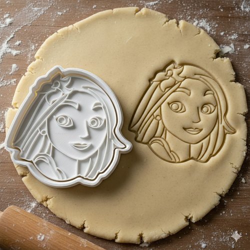 Emporte-pièce princesse pour biscuit et pâte à sucre - 8 cm
