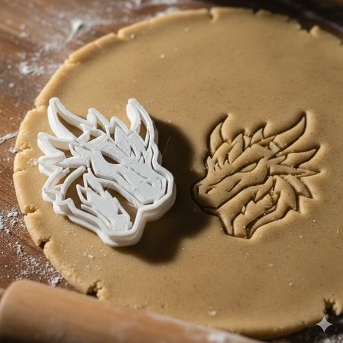 Emporte-piece dragon pour biscuits et pate a sucre - 8 cm