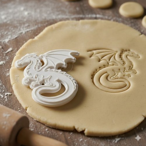 Emporte-pièce dragon 8 cm - moule à biscuits pour pâtisserie