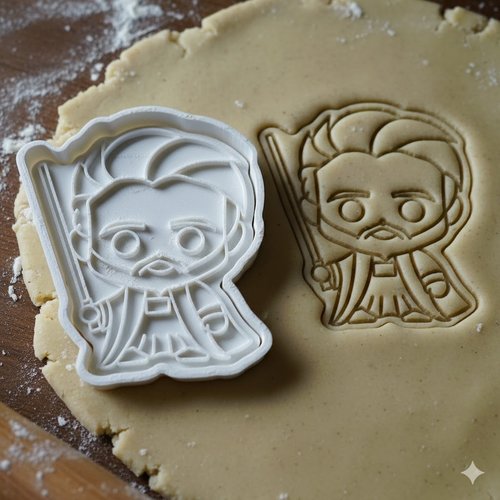 Emporte-piece obi-wan kenobi jedi pour biscuits et patisserie 8 cm