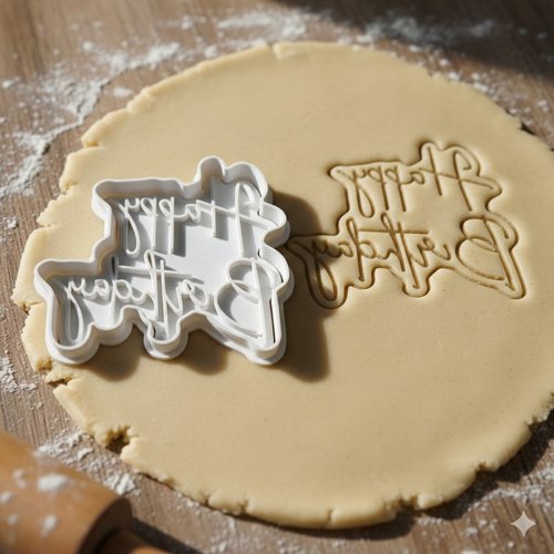 Emporte-piece happy birthday 8 cm - moule a biscuit anniversaire