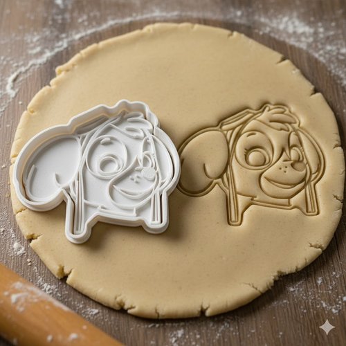 Emporte-piece chien skye pat'patrouille - moule biscuits 8 cm