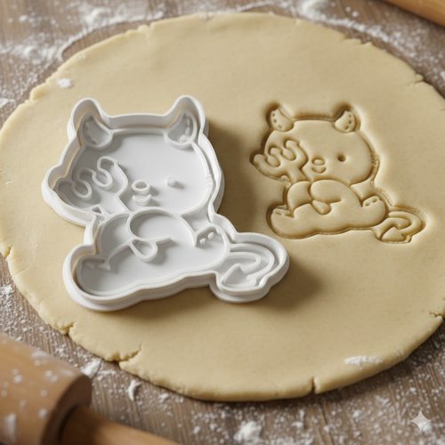 Emporte-piece diable kawaii 8 cm - moule biscuit patisserie artisanale