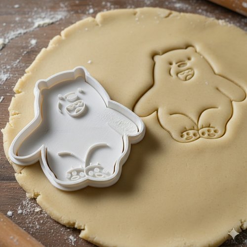 Emporte-piece ours en plastique 8 cm pour biscuits et patisserie